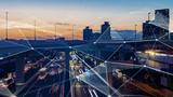 Conceptual image of a smart city that uses AI technology, photo by metamorworks/Getty Images