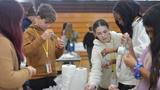Sixth graders fill test tubes with fresh and salt water to demonstrate differences in densities at a project-based learning event called WET Fest at Barnstable Intermediate School, in Barnstable, Massachusetts, February 26, 2024, photo by Merrily Cassidy/USA Today via Reuters