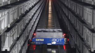 Automated robots fetch merchandise from aisles at the Hudson's Bay Company distribution centre in Toronto, Ontario, Canada, May 29, 2017