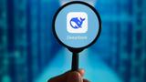 The DeepSeek LOGO displayed on a smartphone with Tencent Cloud displayed in the background in Suqian, Jiangsu province, China, February 3, 2025, photo by Costfoto/NurPhoto via Reuters